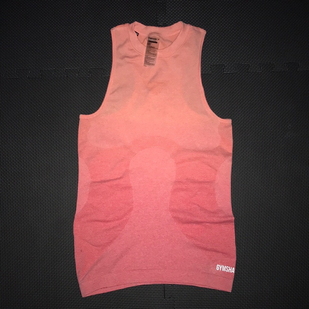Gymshark pink and ombre tank top dry fit size M